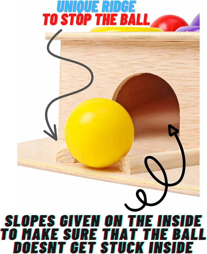 Prime Knock The Ball 6 Wooden Hammer Ball Pound the Ball Educational Toy for Kids wooden toy toys for kids