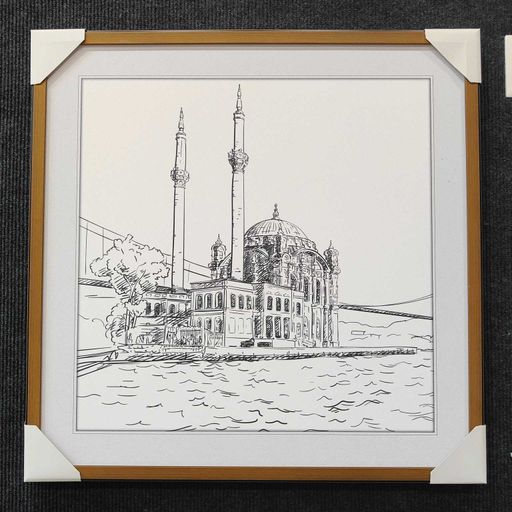 Ortakoy mosque vector imageFrame