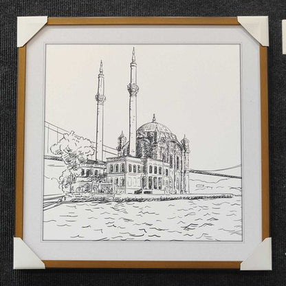 Ortakoy mosque vector imageFrame