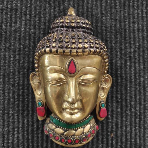 Brass Buddha face