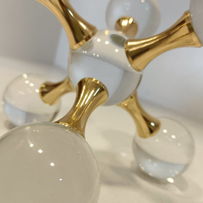 Crystal balls molecule design showpiece