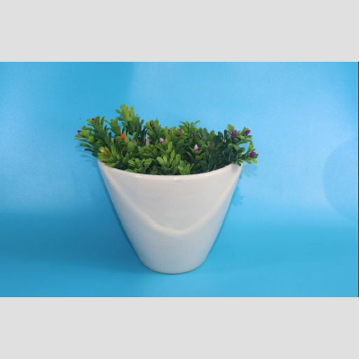 Ceramic Flower Pot Garden Planters Ceramic Planter Flower Pot for Indoor Plant, with Drainage Hole, White