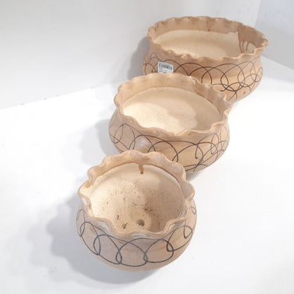 vintage designer ceramic wide pot for office & home decoration