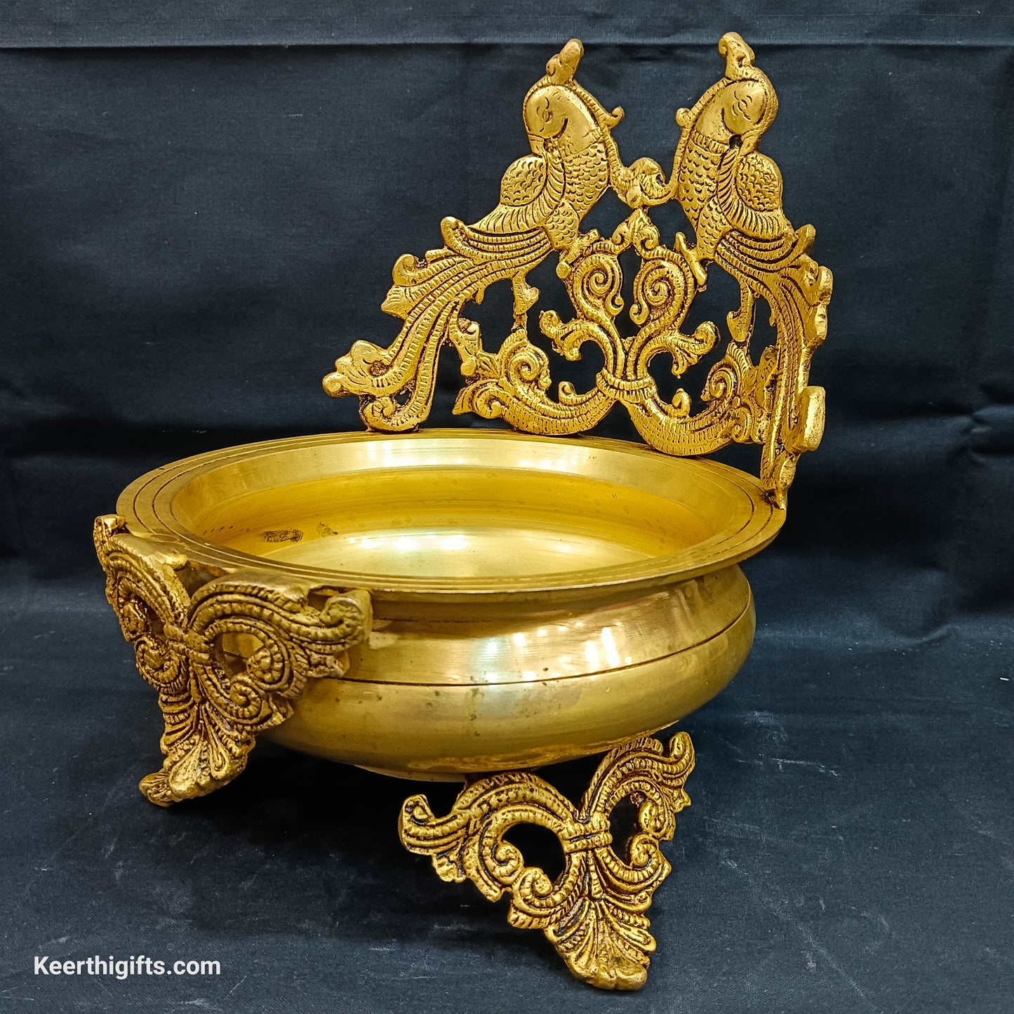 Peacock brass antique urli