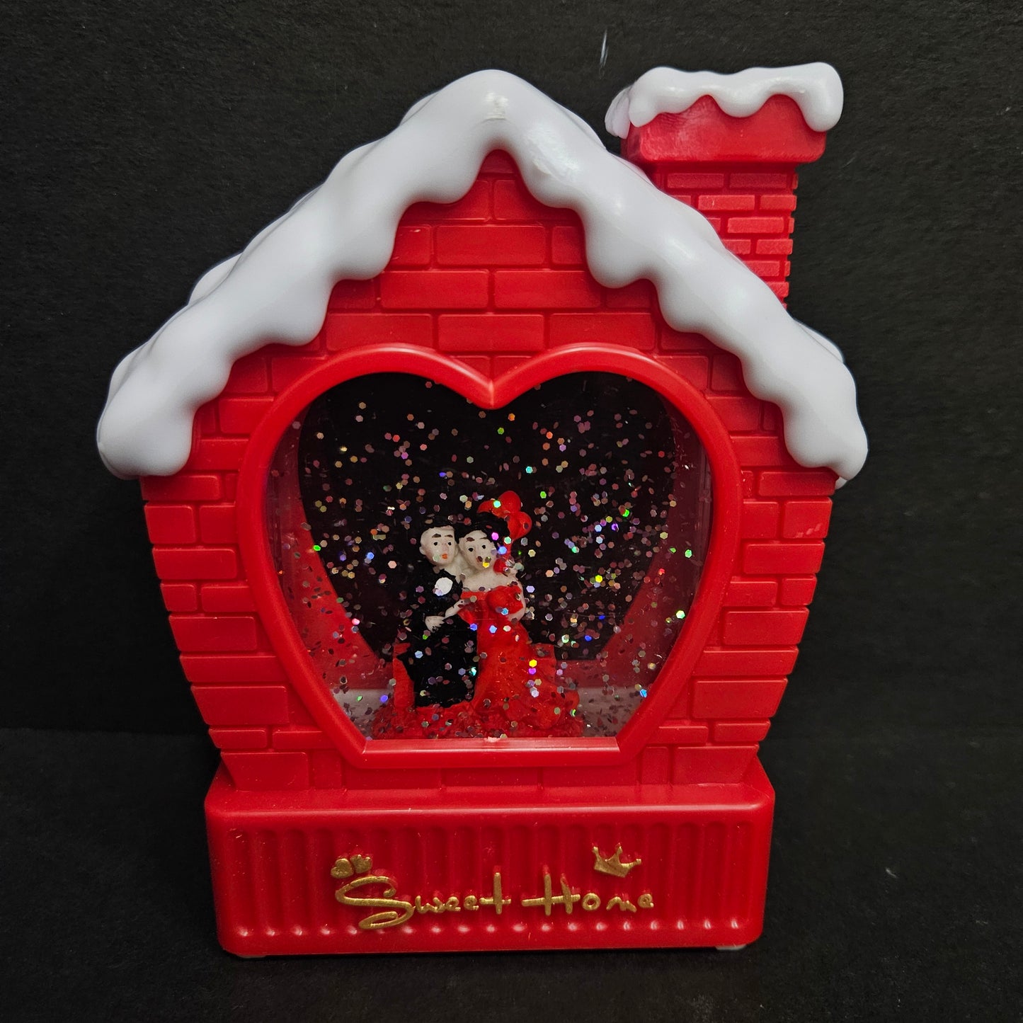 Battery Operated Musical Propose Couple Hut Shape Showpiece with Light for This Valentines day gift