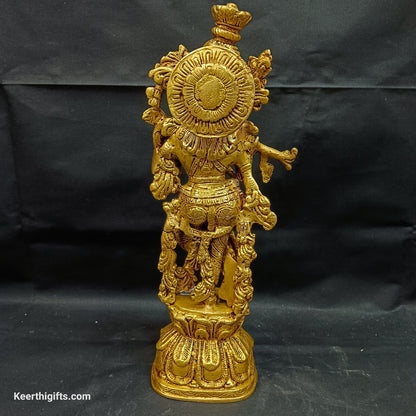 Krishna brass antique idol