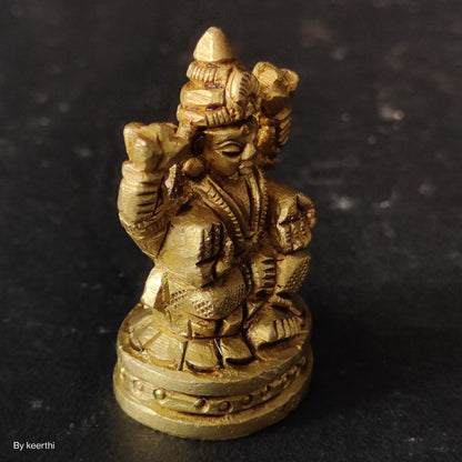 Goddess Lakshmi Brass Idol in Sitting Position