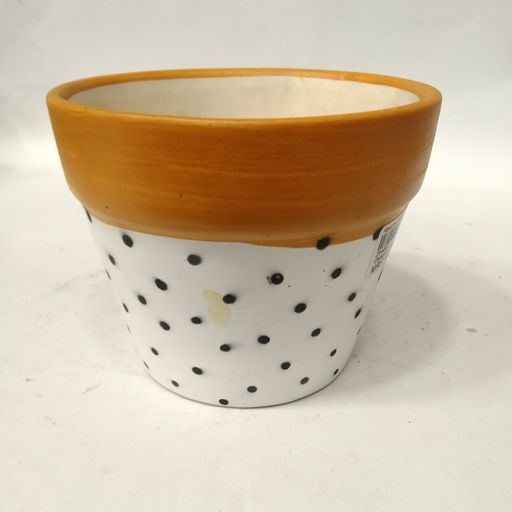 Planter Pot with black dotted designer multi coloured pot for Indoor Ourdoor Plants,Home and Garden Decor, Decorative Succulents Pot