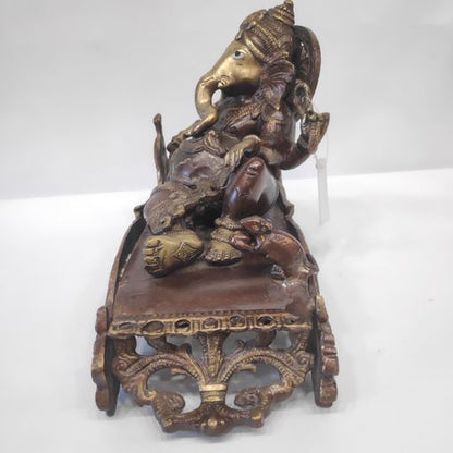 Brass Sleeping Vinayaka idol