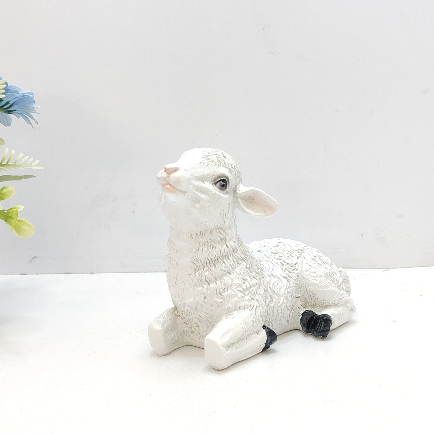 Cute Sheep Statue Lawn Fairy Garden Home Decoration Moss Doll House Ornament