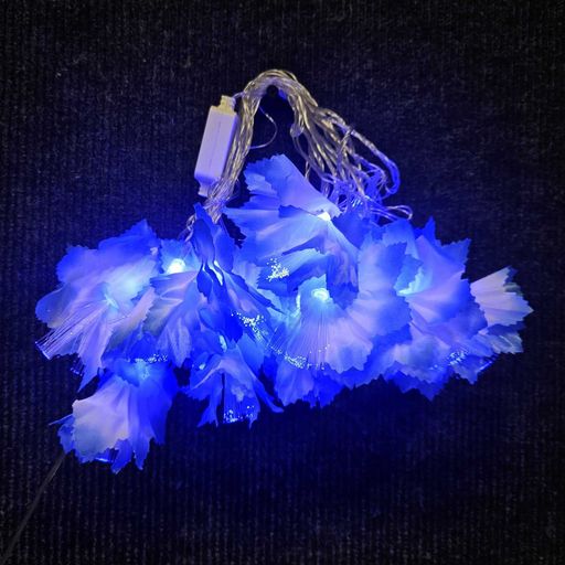 Decorative bloom blue flower lightings set for diwali decoration