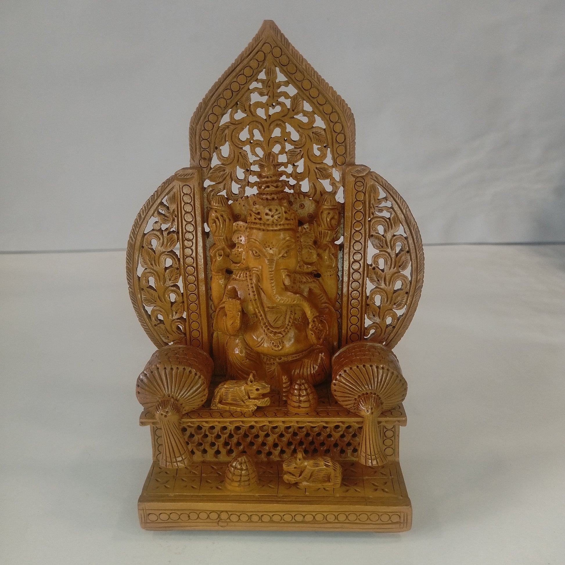 Wooden God Figure on Box shoepiece