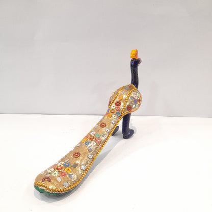 Resin Peacock With Multi Color Beads