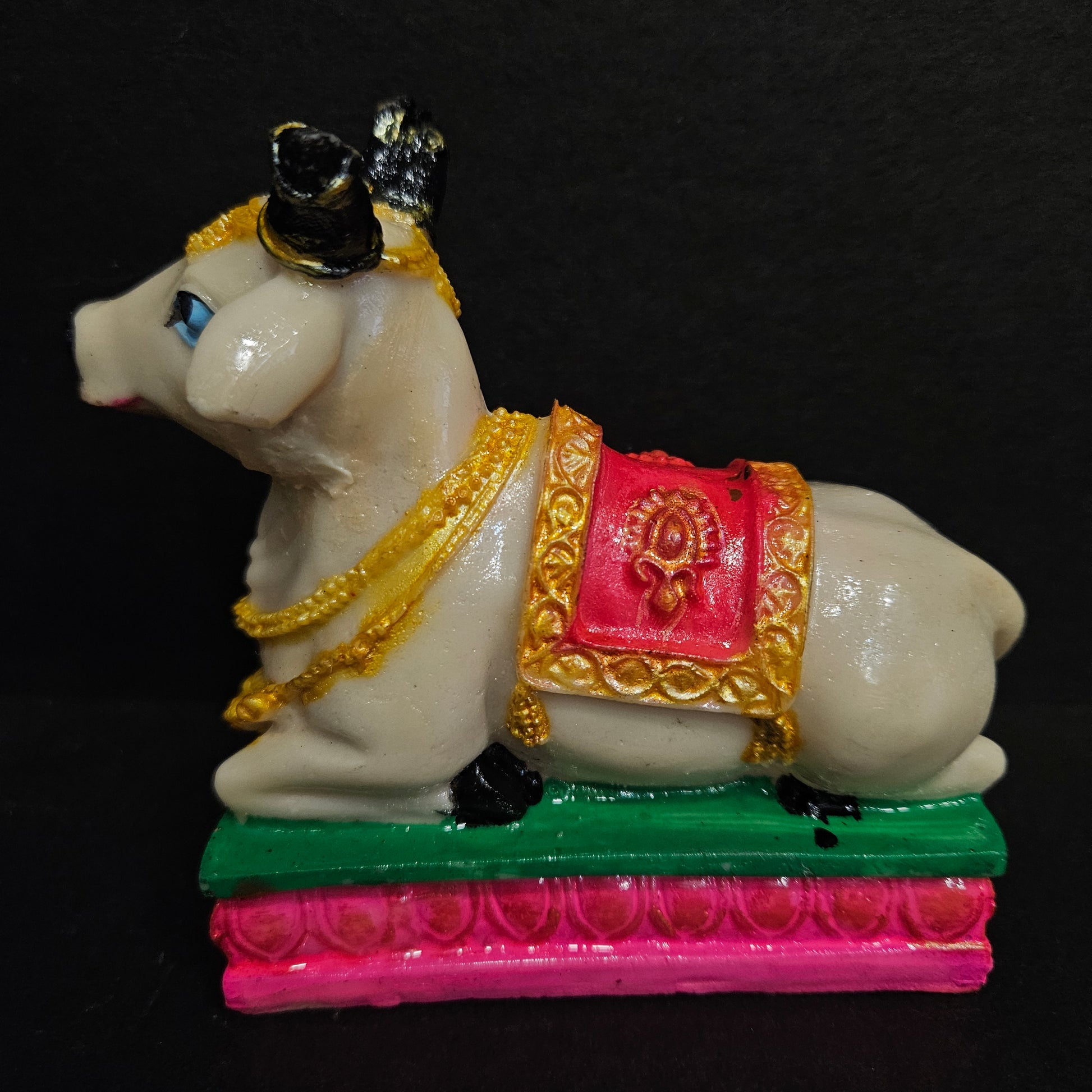 Nandi Bull Figurine Idol Indian Statue Lord Shiva Shiv Parvati Temple Decorative Showpiece Vastu Gift Mandir
