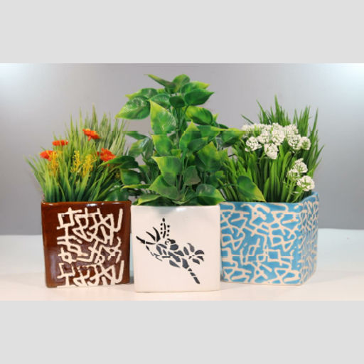 Gardening Colorurful Ceramic Pot Handmade Hand Painted Ceramic Pot for Plants,And for Indoor