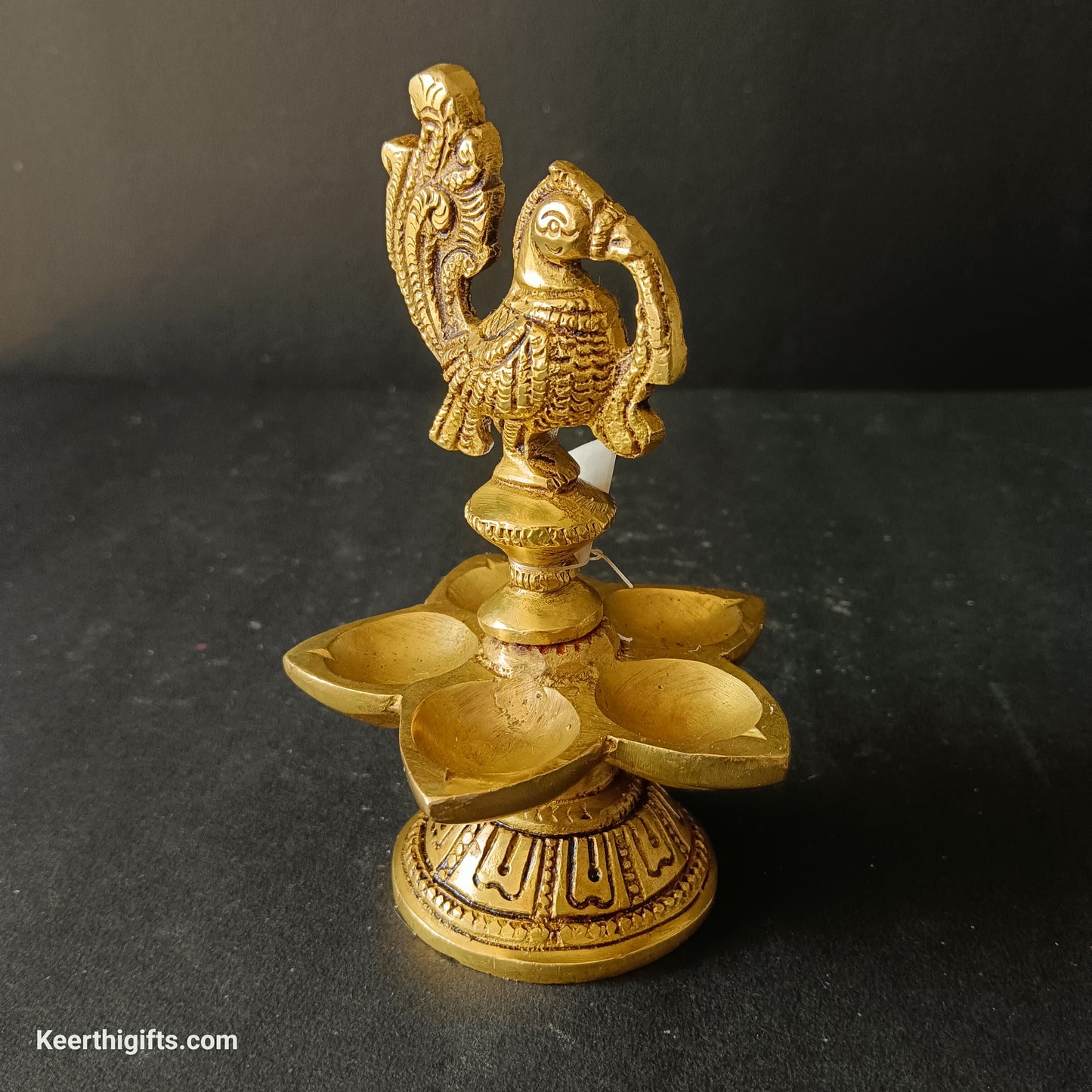 Brass antique peacock Diya