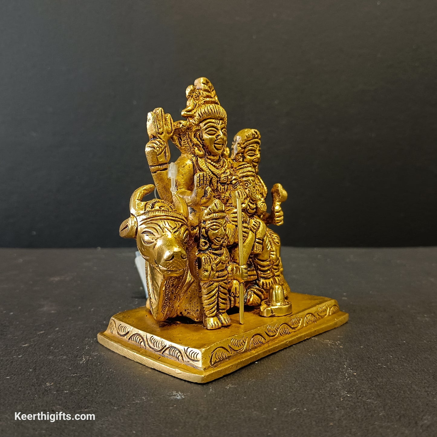 Shiva Family brass antique idol