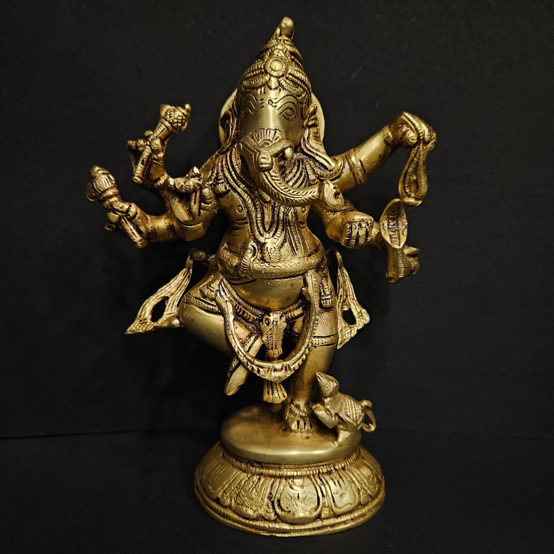 Antique Brass dancing Ganesha for Home Decor