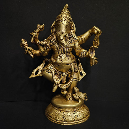 Antique Brass dancing Ganesha for Home Decor