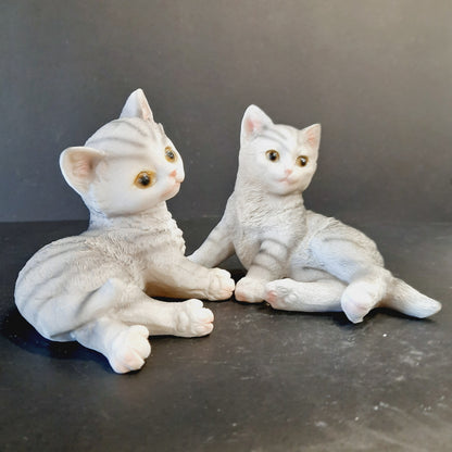 Cute realistic looking cat showpiece different mood cats