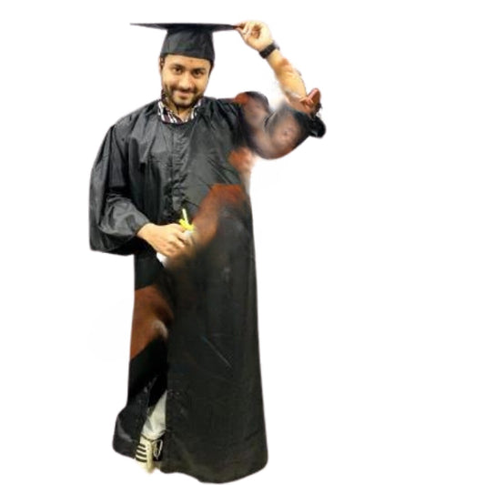 Convocation Degree Gown - Black - 8-10 Years/ 40 no.