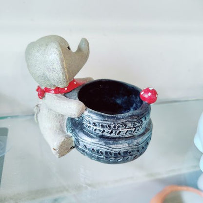 Elephant succulent pots elephant planter pot house decorations for home room decor statue decor Flower Pot Children's Room Desktop Decor