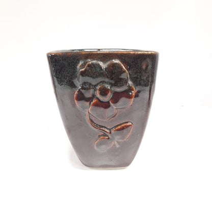 Flower textured designer Ceramic pot for office & home decoration purpose