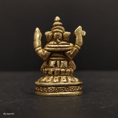 Brass Lord Ganesha Statue for Pooja Home Decor Car Dashboard God Ganesh Ganpati Decorative Showpices for