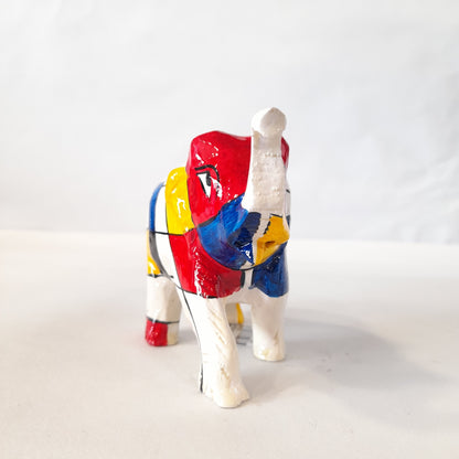 Wooden Elephant Mosaic Work