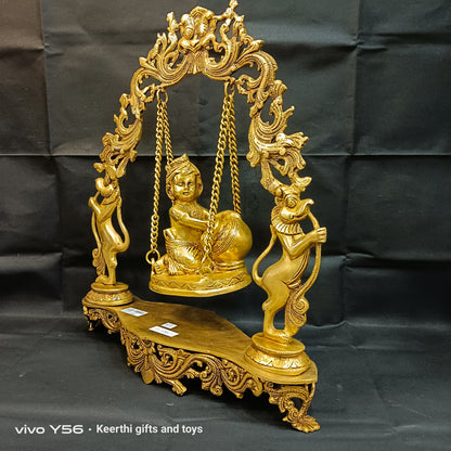 Makhan Krishna Jula brass antique