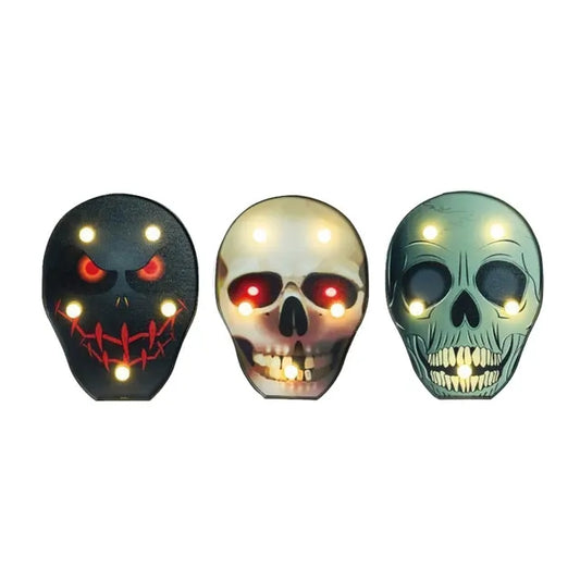 Halloween Skull Led Assorted 1pc