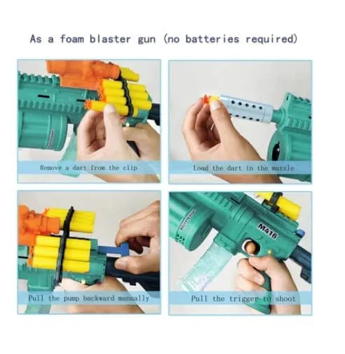 Multi Function 3 in 1 Gun Bullet with Bubble Maker 8 Foam Darts M416 Bubble Machine Gun Toy, Battery Operated Toy Gun, Foam Blaster Toy Guns Collection for Kids 8 years age above