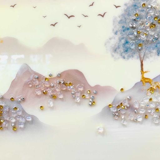 Mountain Art 3D Crystal Wall Frame