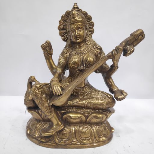 Brass saraswati idol