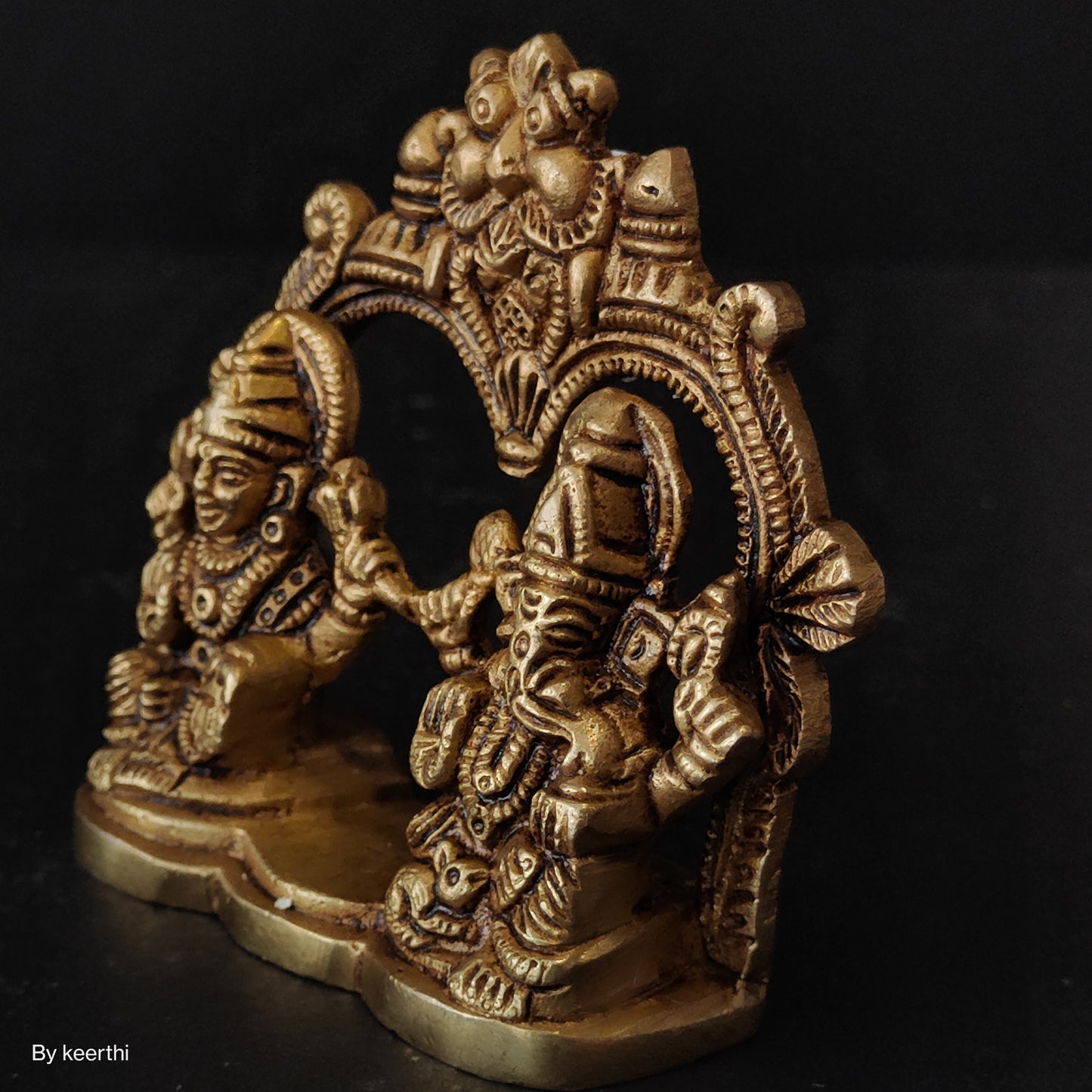 Brass Lakshmi Ganesh idol