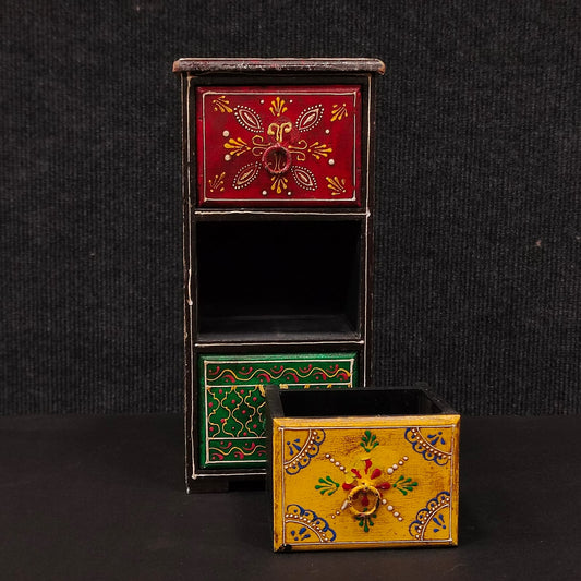 Wooden mini 3 drawer set
