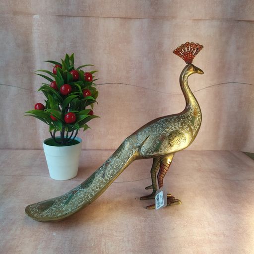 Brass peacock