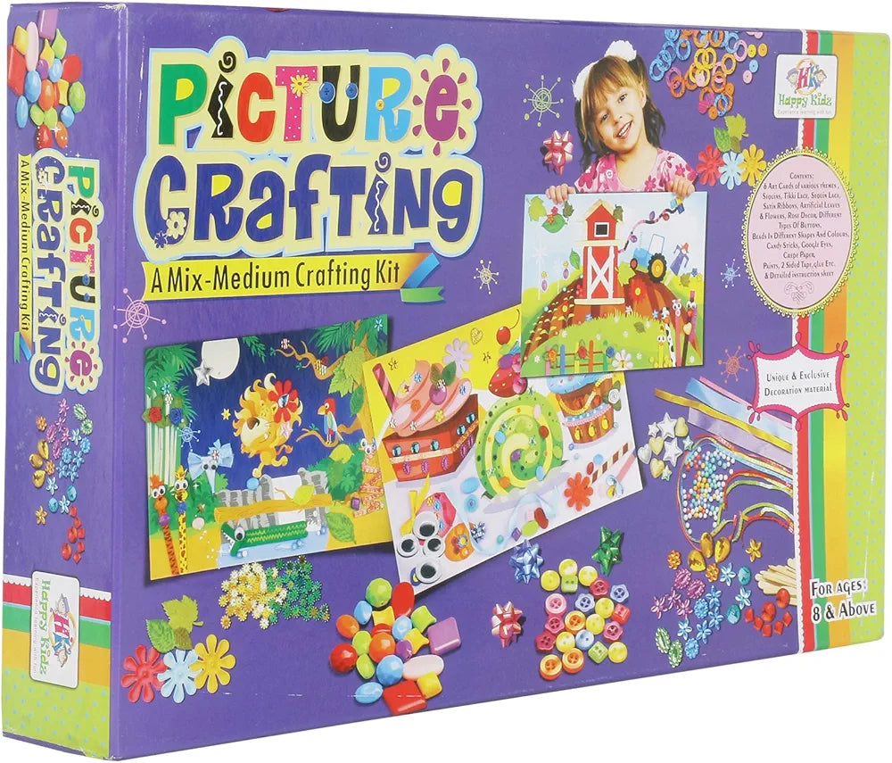 Dilly for Girls Picture Crafting Hobby Kit for Both Boys and Girls Learn Creativity Paper Art and Craft Gift Game For kids