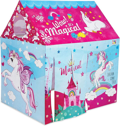 Jumbo Size Extremely Light Weight Water Proof Kids Play Tent House for 7 Year Old Girls and Boys Unicorn Tent House Theme for kids