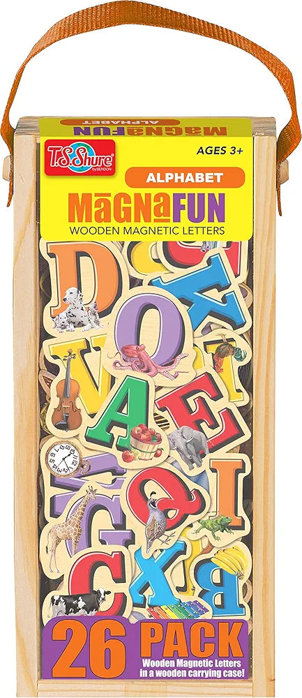 Alphabet Letters 26 Piece Wooden Magnets Pre School Kindergarten Learning