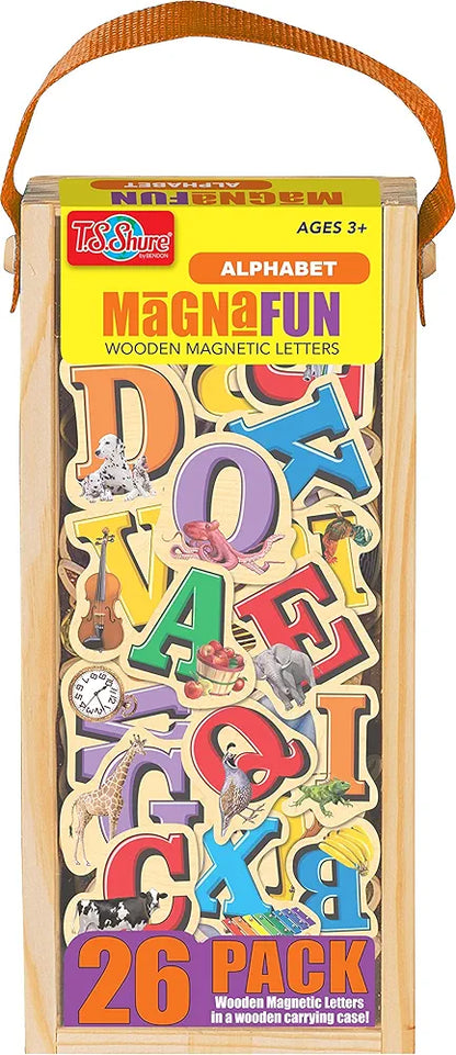 Alphabet Letters 26 Piece Wooden Magnets Pre School Kindergarten Learning
