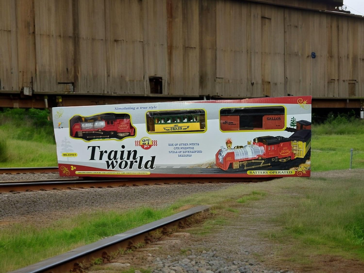 Train world 17 piece electric toy