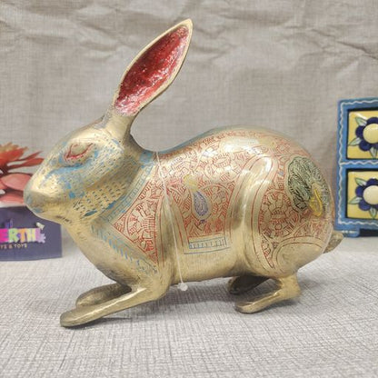 Brass Rabbit Showpiece