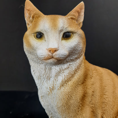 Realistic looking cat showpiece