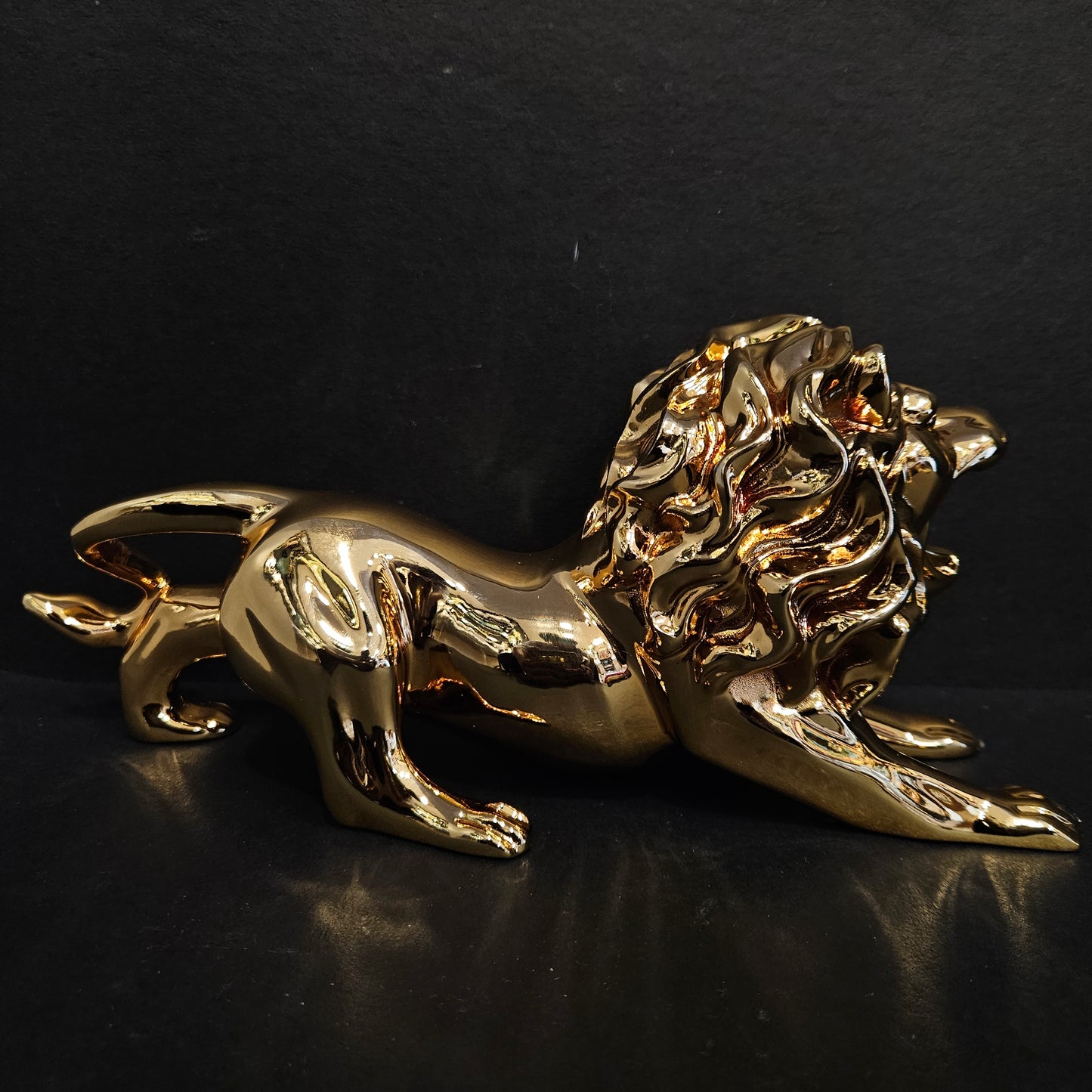 Lion Statue Modern Abstract Geometric Style Resin Animal Large Statue Home Decoration
