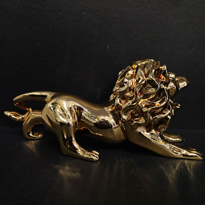Lion Statue Modern Abstract Geometric Style Resin Animal Large Statue Home Decoration