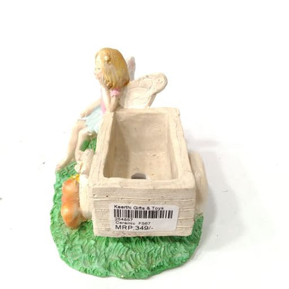 Handicraft Angel Butterfly Girl Flower Pot Succulent Planter Ceramic pot