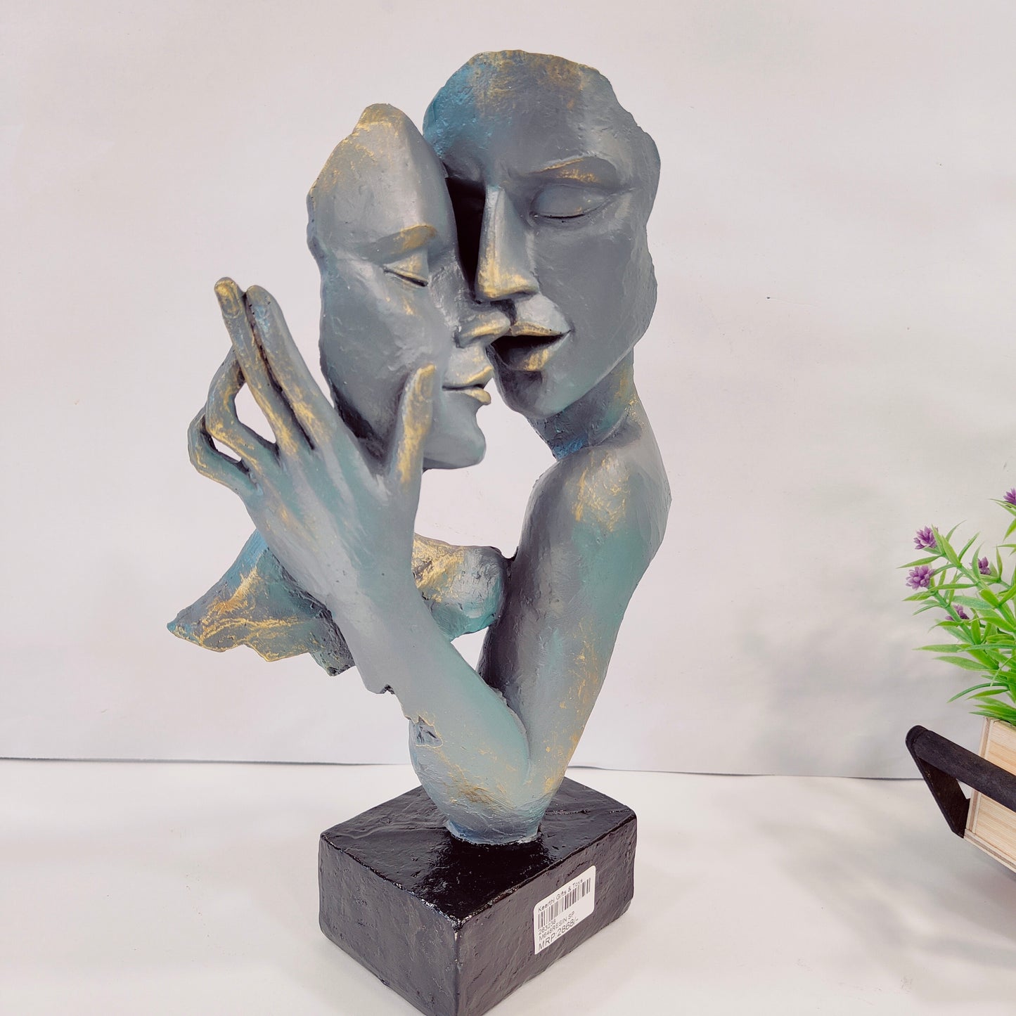 Thinker Statue Black, Sculptures Home Decor Modern