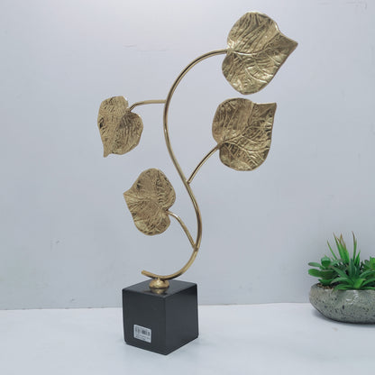 Autumn Leaves gold sculpture