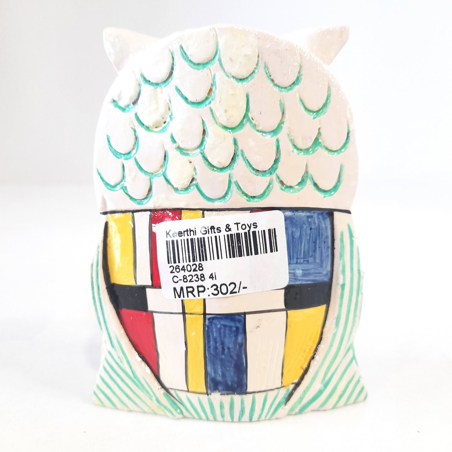 Wooden Owl F.Pose Mosaic Work